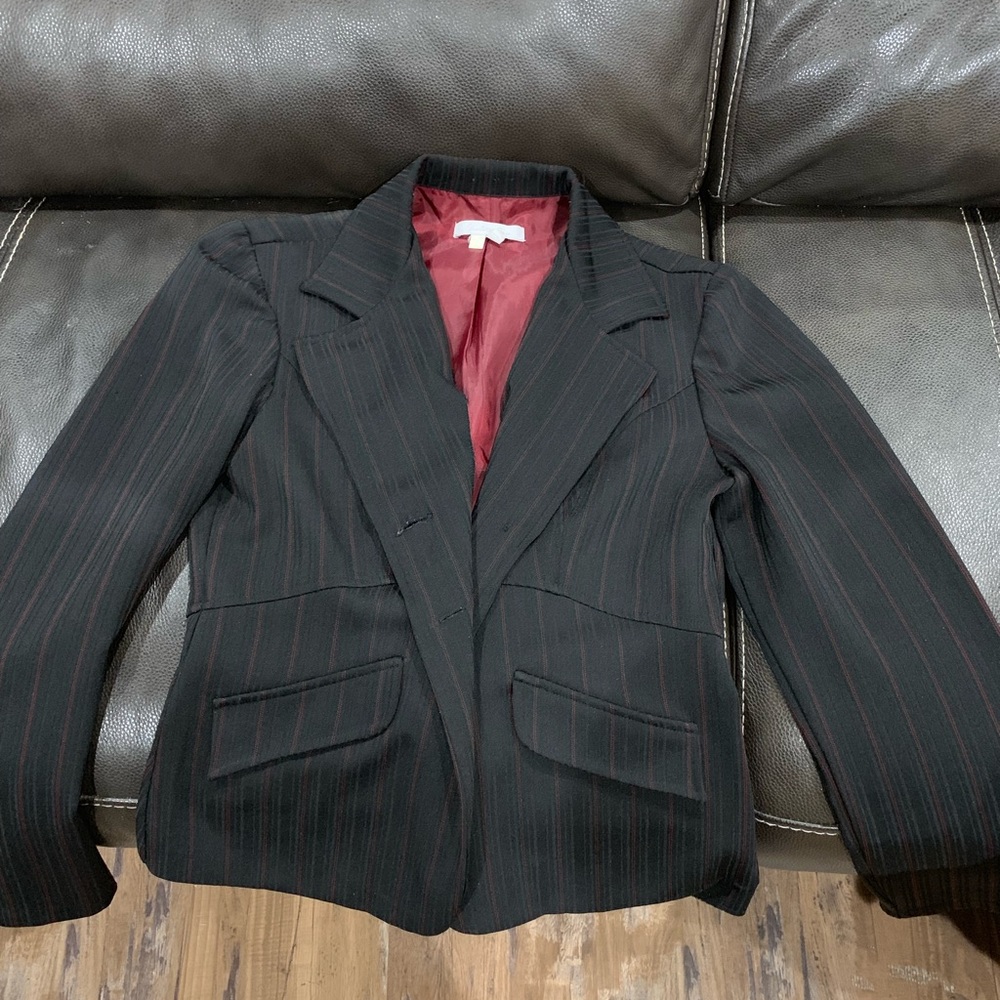 Older Charlotte Russe black and maroon suit.